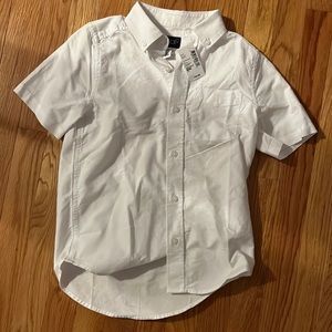Boys medium white button up